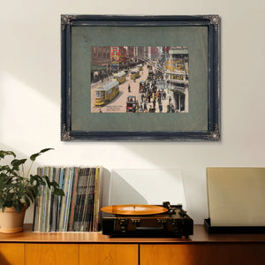 The Broadway Line Gilded Age Street Scene — Framed Wall Art Room View | Bella Frye