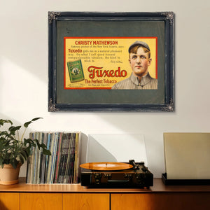 Christy Mathewson Tuxedo Tobacco Trolley Car Advertising Sign 2 — Framed Wall Art Room View | Bella Frye
