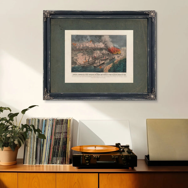 Admiral Farraguts Fleet Engaging the Rebel Batteries at Port Hudson March 14t