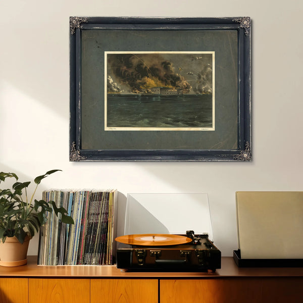 Bombardment of Fort Sumter Charleston Harbor_ 12th 13th of April 1861 1861 — Framed Wall Art Room View | Bella Frye
