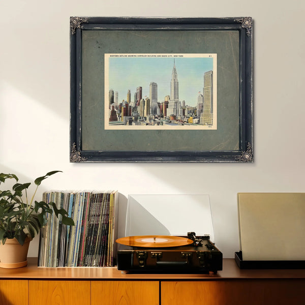 Steel Cathedral Dreams Manhattans Art Deco Ascension — Framed Wall Art Room View | Bella Frye