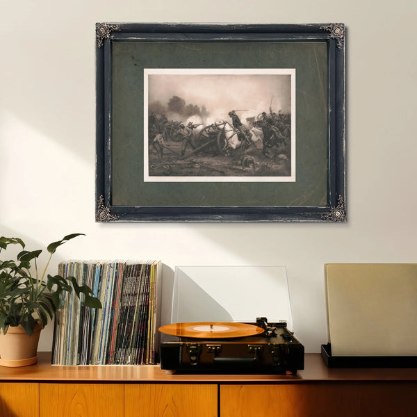 Charging the Guns 1891 — Framed Wall Art Room View | Bella Frye