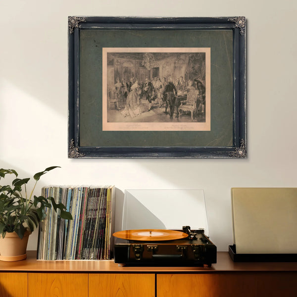 Benjamin Franklin the United States First Ambassador at the Court of France — Framed Wall Art Room View | Bella Frye