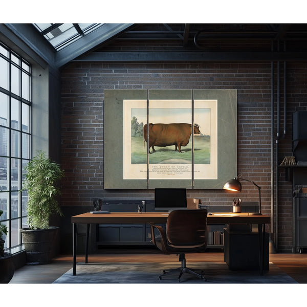The Queen of Cattle Bred and Fattened by Geo Ayrault Poughkeepsie NY. Exh — Framed Wall Art Room View | Bella Frye