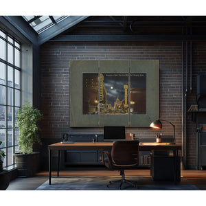 Broadway At Night 'The Great White Way' Portland Oregon — vintage wall art by Bella Frye