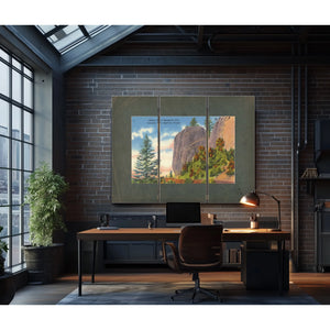 Bishop Cap At Shepperd's Dell Columbia River Highway Oregon B — vintage wall art by Bella Frye