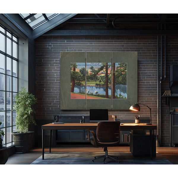 Scene In Laurelhurst Park Portland Oregon — vintage wall art by Bella Frye