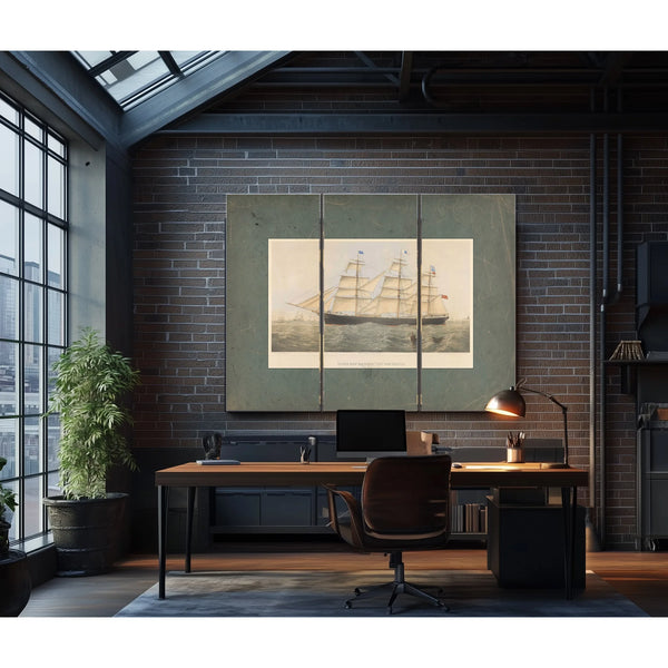 Clipper Ship Arizona 1227 Tons Register — Framed Wall Art Room View | Bella Frye
