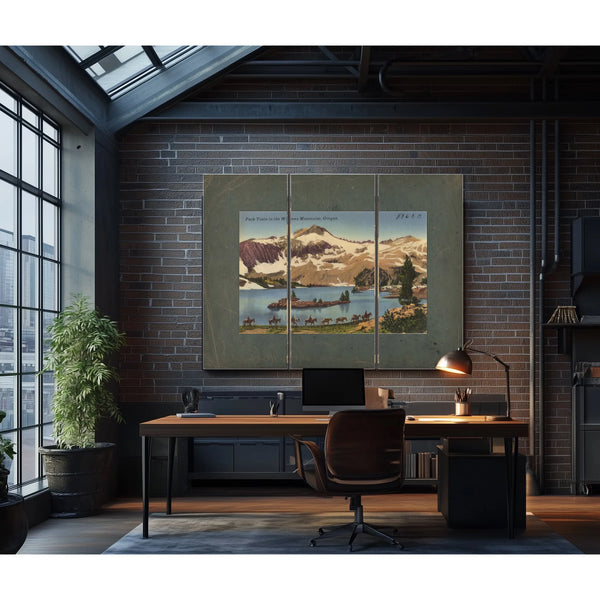 Pack Train In The Wallowa Mountains Oregon — vintage wall art by Bella Frye