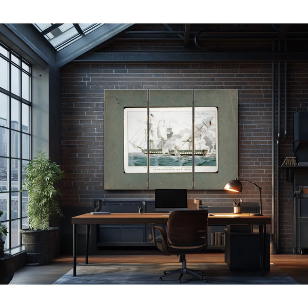 Constitution and Java Naval Battle of the War of 1812 — Framed Wall Art Room View | Bella Frye