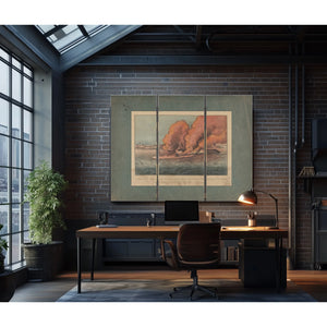 Terrific Combat Between the Monitor 2 Guns Merrimac 11 Guns in Hampton Roads M — Framed Wall Art Room View | Bella Frye