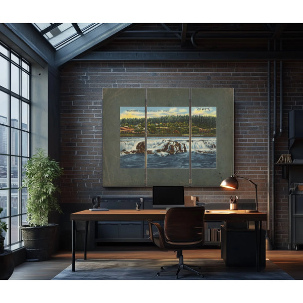Willamette Falls At Oregon City Oregon — vintage wall art by Bella Frye
