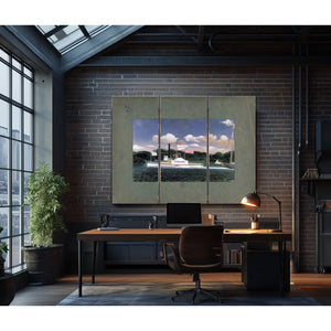 Steamboat Peter Crary on the Hudson River — Framed Wall Art Room View | Bella Frye
