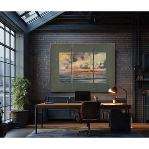 Sunset At Seaside Oregon On Pacific Ocean — vintage wall art by Bella Frye