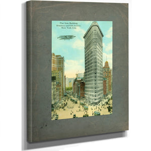 The Iron Sentinel Manhattans Wedge of Progress — Stretched Canvas Print | Bella Frye