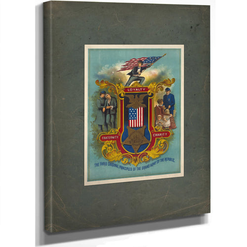 The Three Cardinal Principles of the Grand Army of the Republic 1884 — Stretched Canvas Print | Bella Frye