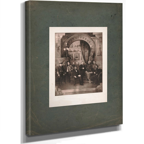 President Abraham Lincoln and His Generals 1884 — Stretched Canvas Print | Bella Frye