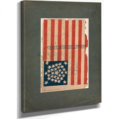 American Flag Campaign Banner for Stephen a Douglas and Herschel V Johnson 186 — Stretched Canvas Print | Bella Frye