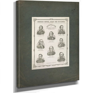 American Heroes Sages and Statesmen 19th Century — Stretched Canvas Print | Bella Frye