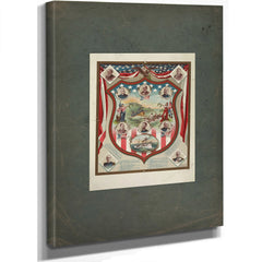 Us Shield of Honor 19th Century — Stretched Canvas Print | Bella Frye