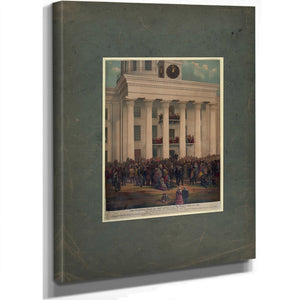 The Starting Point of the Great War Between the States 1878 — Stretched Canvas Print | Bella Frye