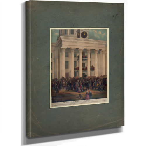 The Starting Point of the Great War Between the States 1878 — Stretched Canvas Print | Bella Frye