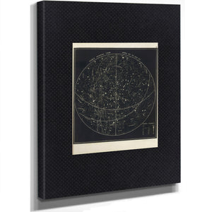The Summer Sky Atlas a Victorian Map of Celestial Wanderings — Stretched Canvas Print | Bella Frye