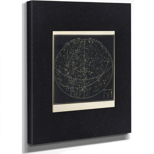 The Summer Sky Atlas a Victorian Map of Celestial Wanderings — Stretched Canvas Print | Bella Frye