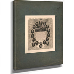 The Declaration of Independence and Portraits of the Presidents 1861 1865 — Stretched Canvas Print | Bella Frye