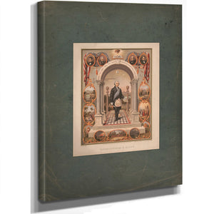 Washington as a Mason 1867 — Stretched Canvas Print | Bella Frye