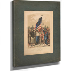 The Volunteers in Defence of the Government Against Usurpation 1861 1861 — Stretched Canvas Print | Bella Frye