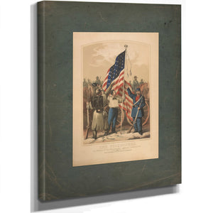 The Volunteers in Defence of the Government Against Usurpation 1861 1861 — Stretched Canvas Print | Bella Frye