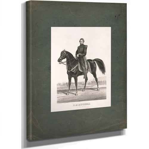 Ormsby Macknight Mitchel Brigadier General Usa 1861 — Stretched Canvas Print | Bella Frye