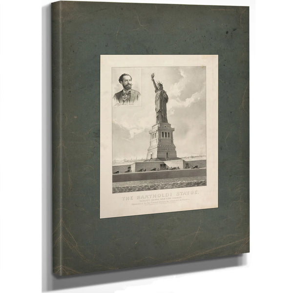 The Bartholdi Statuebedloes Island New York Harborpresented to the United States by Citizens of France 1886 — Stretched Canva