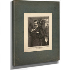 Satan Tempting Booth to the Murder of the President 1865 — Stretched Canvas Print | Bella Frye