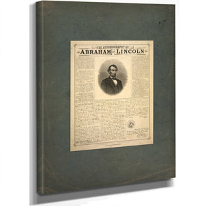 The Autobiography of Abraham Lincoln 19th Century — Stretched Canvas Print | Bella Frye