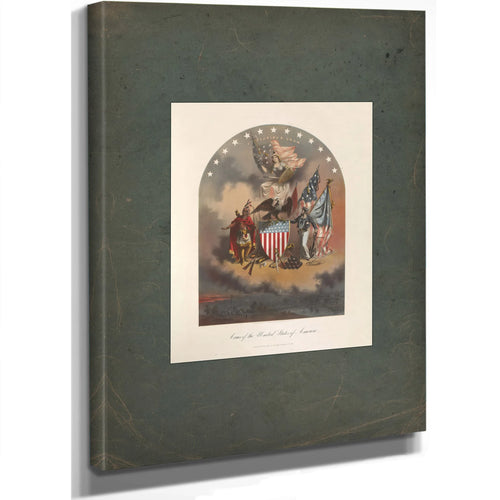 Arms of the United States of America 1864 — Stretched Canvas Print | Bella Frye