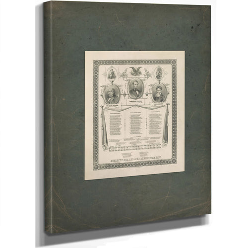 Equality for All Men Before the Law 1877 — Stretched Canvas Print | Bella Frye