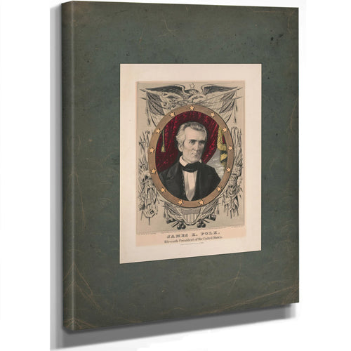 James K Polk Eleventh President of the United States 1846 — Stretched Canvas Print | Bella Frye