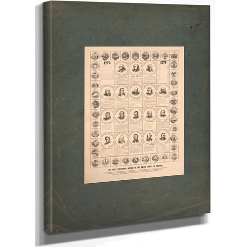 The First Centennial Record of the United States of America 1876 — Stretched Canvas Print | Bella Frye