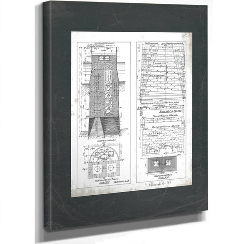 The Sunken Chamber Baltimore Caisson Engineering Blueprint — Stretched Canvas Print | Bella Frye