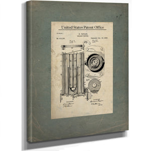 The Proof Seekers Apparatus Patent Blueprint of Spirits Divination — Stretched Canvas Print | Bella Frye