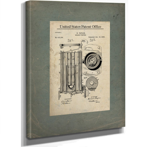 The Proof Seekers Apparatus Patent Blueprint of Spirits Divination — Stretched Canvas Print | Bella Frye