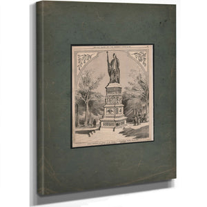 Storys Monument of Liberty to Be Erected in Independence Square Philadelphia 1875 — Stretched Canvas Print | Bella Frye