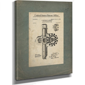 The Lambert Typewriter Patent — Mechanical Whispers of the Written Word — Framed Wall Art Room View | Bella Frye