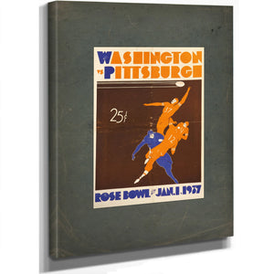 Rose Bowl Outlaw Football Program for the University of Washington — Stretched Canvas Print | Bella Frye