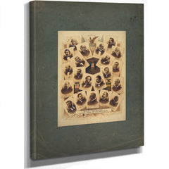 Commander and Past Commanders Grand Army of the Republic 1893 — Stretched Canvas Print | Bella Frye