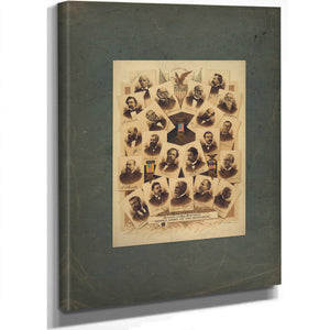 Commander and Past Commanders Grand Army of the Republic 1893 — Stretched Canvas Print | Bella Frye