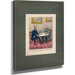 Surrender of General Lee at Appomattox Ch Va April 9th 1865 1865 — Stretched Canvas Print | Bella Frye