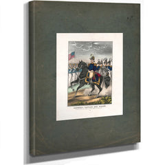 General Taylor and Staff the Heroes of Palo Alto Reseca De La Palma Monterey and Buena Vista 1847 — Stretched Canvas Print | 